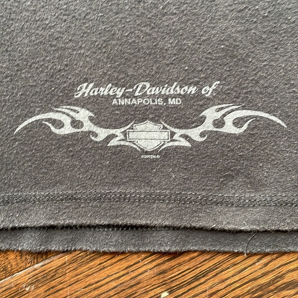 Harley-Davidson sexy button bust t shirt black stretchy Annapolis Maryland MD - Picture 7 of 7